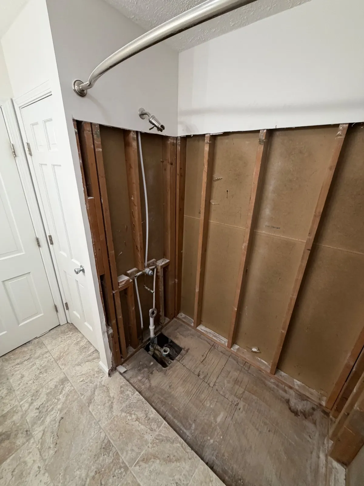 Fiberglass Tub And Shower Replacement — before