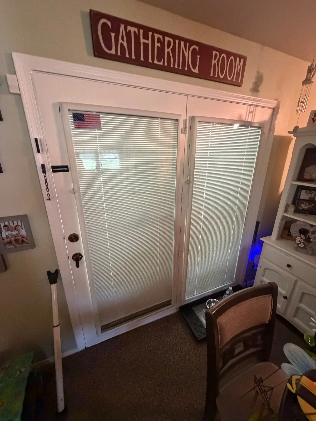 New sliding glass door — before