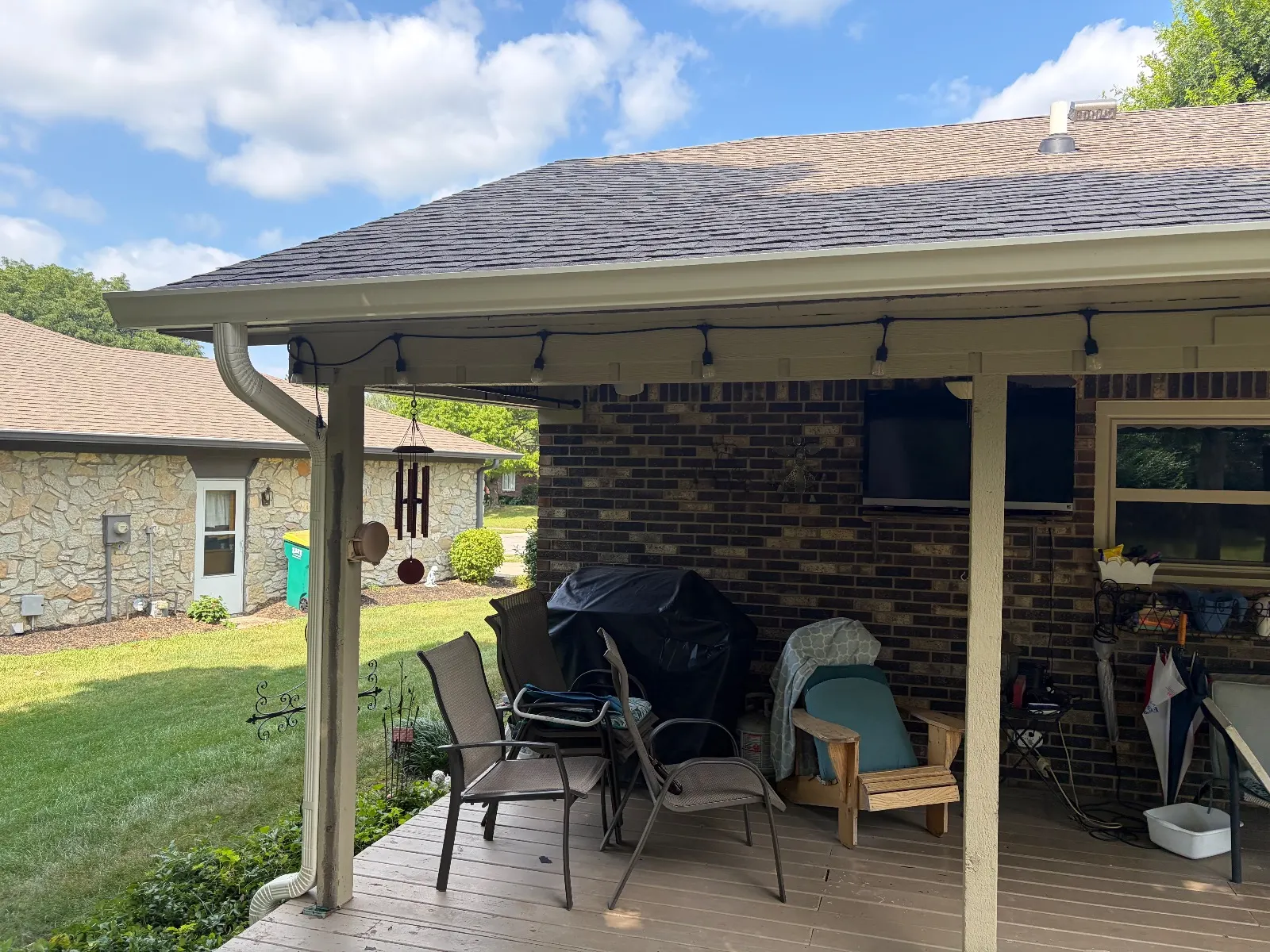 New 6 inch gutters and downspouts job — after